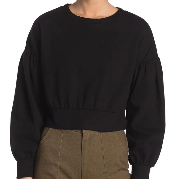 ABOUND
Cozy Crew Neck Cropped Sweatshirt In Black - Picture 2 of 12